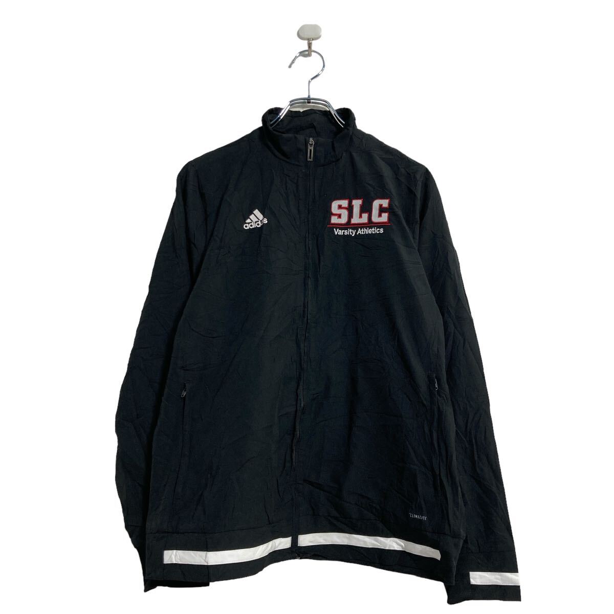 adidas フード付きジャケット ホワイト/レッド/ブラック　古着屋ジャケット 中古・古着通販】adidas (アディダス) ジャケット ブラック