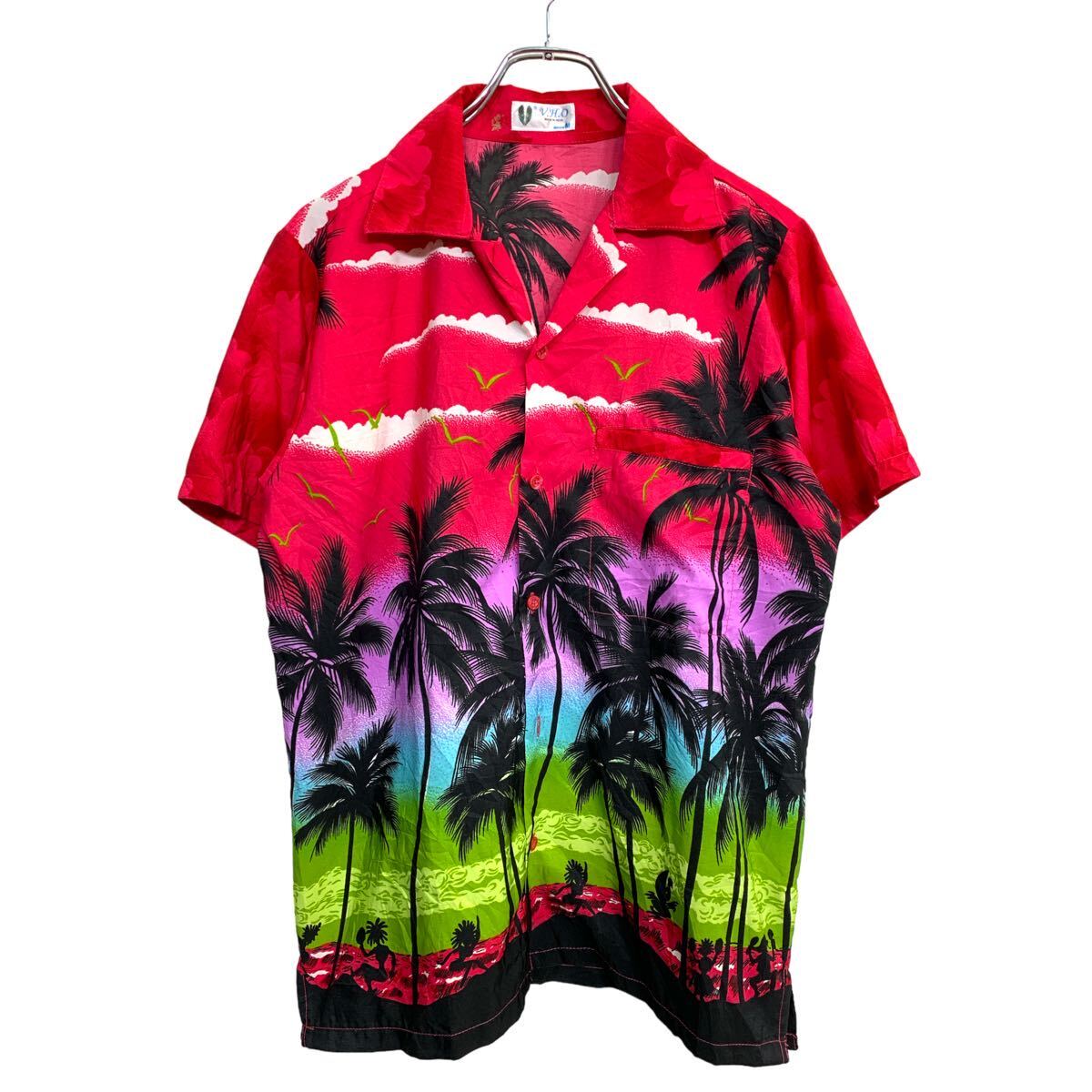 楽天市場】【中古】【古着】 VANHEUSEN 半袖 柄シャツ L ブルーグレー