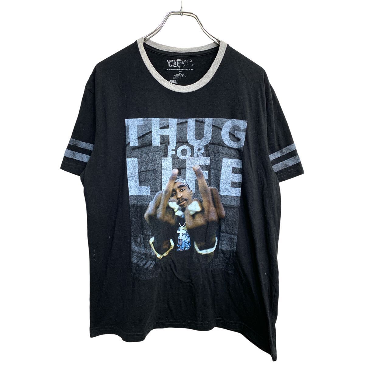 2PAC ブートレグ Tシャツ ヴィンテージ ラップT ヒップホップXL 短丈 古着 90s USA製 TUPAC SHAKUR 2pac BIGフォト 追悼 ヒップホップ