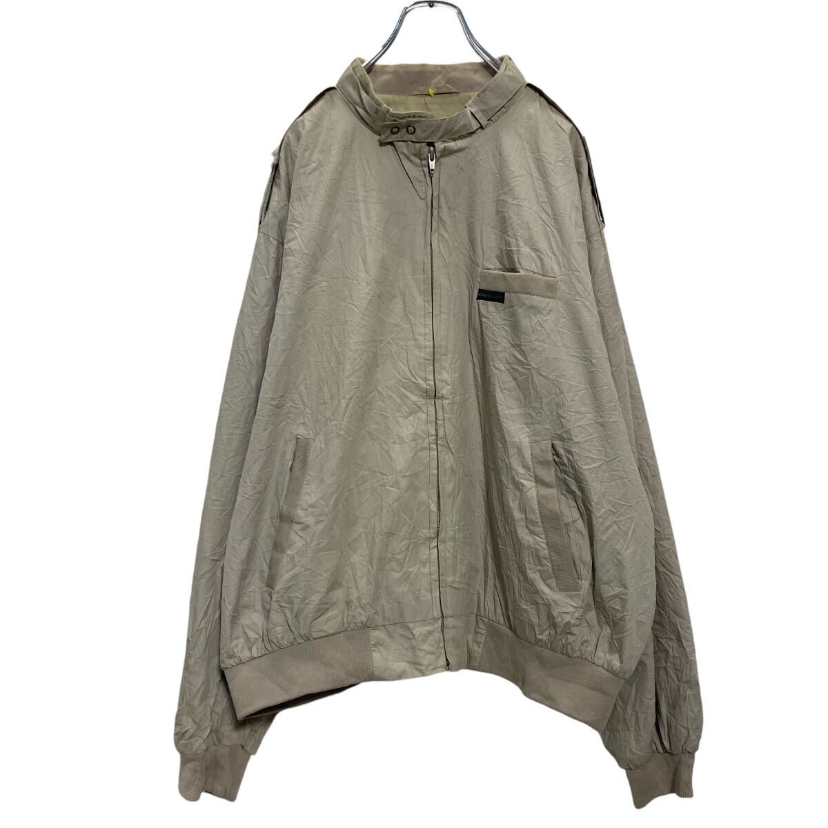 ナイロンジャケット XL ベージュ ロゴ入り a609-6650_1.jpg