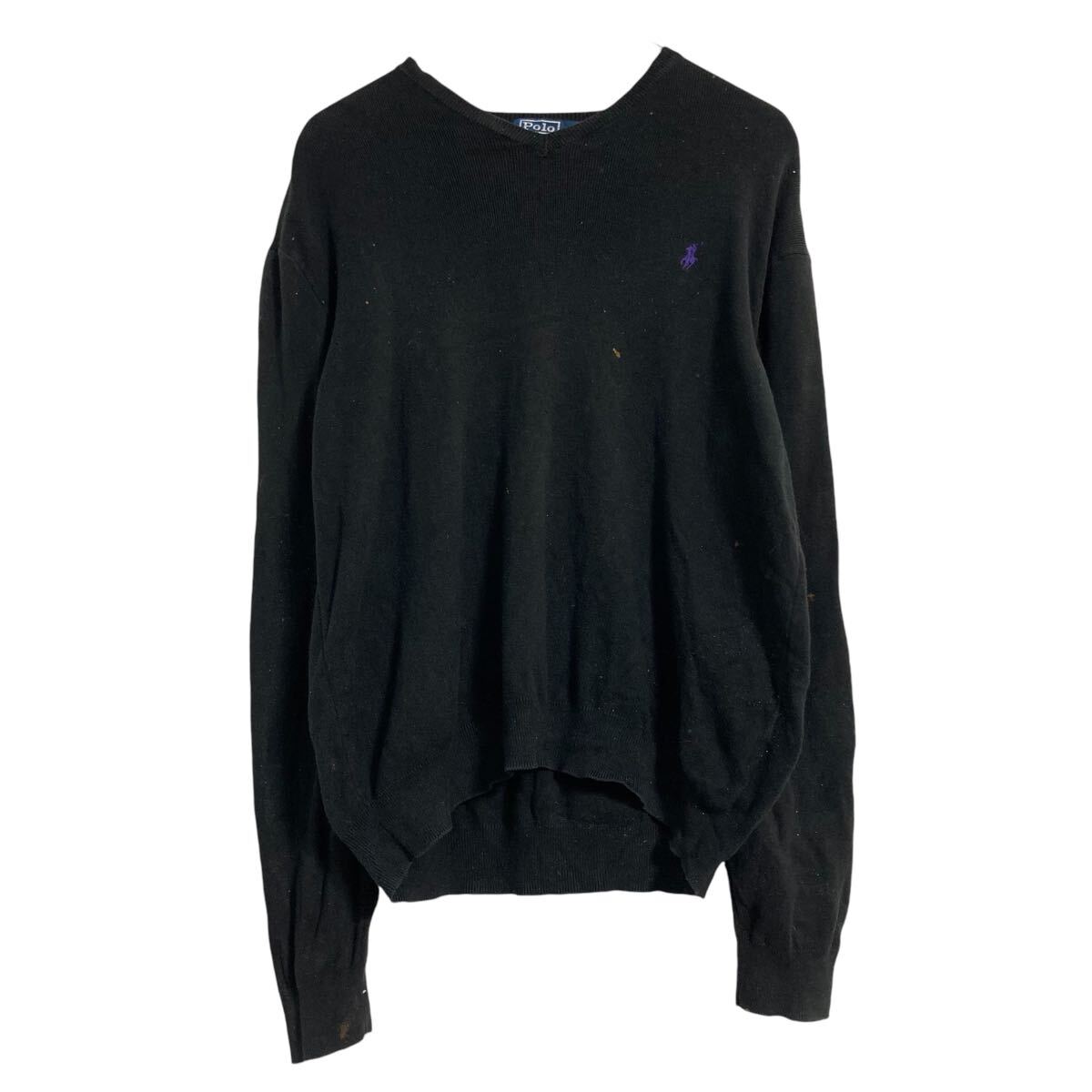 90s ポロラルフローレン　M　黒　ニット セーター RLロゴ エルボーパッチ 楽天市場】【中古】ラルフローレン RalphLauren RL ロゴ エルボー