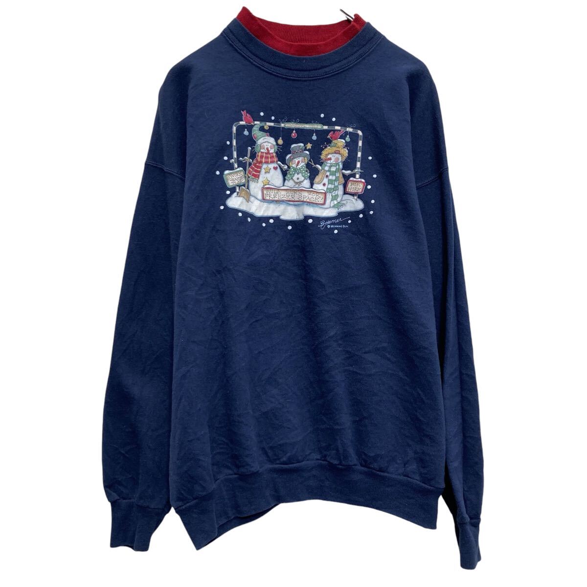 90s MORNING SUN 花 レトロ スウェット 古着 レディース 青 90s MORNING SUN 花 レトロ スウェット 古着 レディース 青