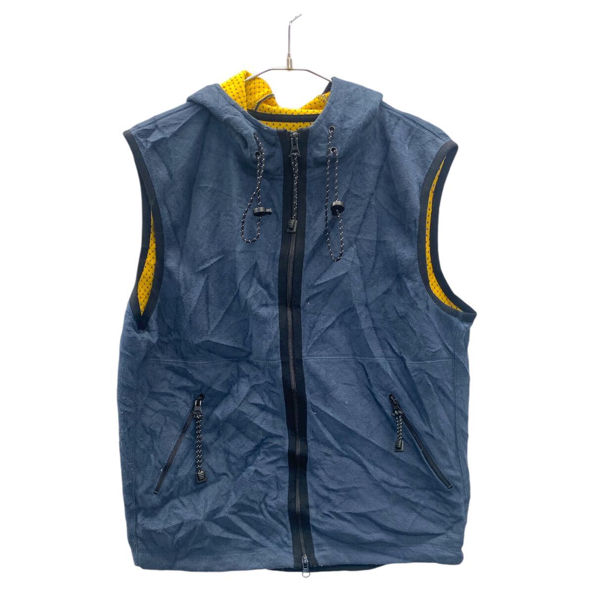 00s old gap ウォームアップジャケット インナーフリース ネイビー　M Mens】 2000s “GAP” dark polyester pullover jacket / size