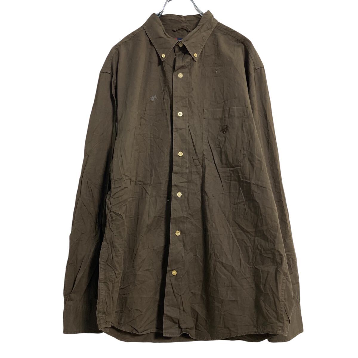 楽天市場】【中古】【古着】 CHAPS 長袖 無地シャツ M～ ブルー