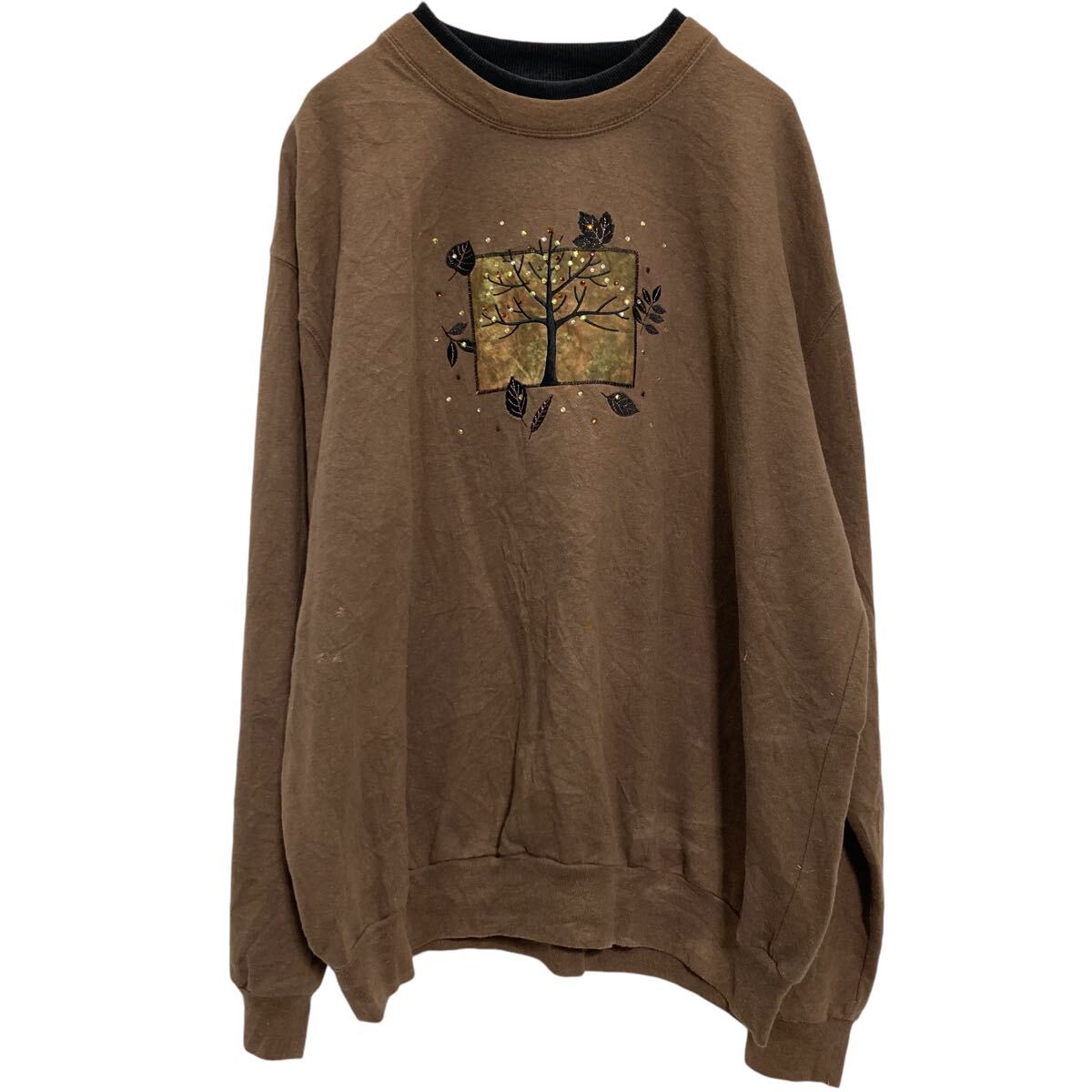 トレーナー 古着 古着 80s USA製 Champion ワンポイント 前V スウェット トレーナー 青