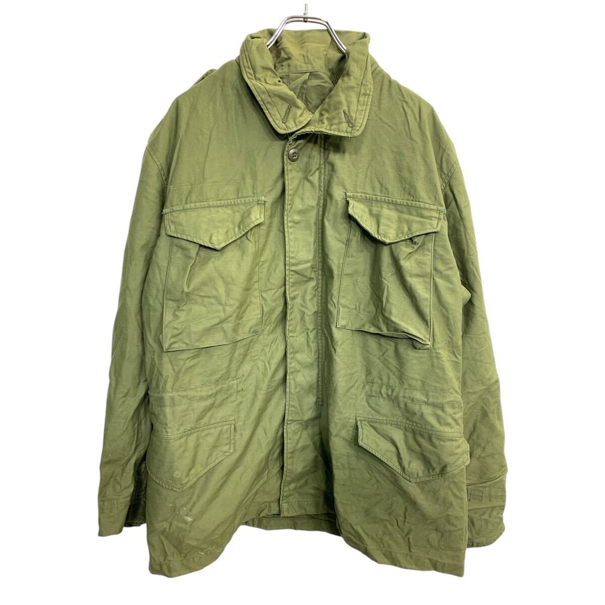 【中古】【古着】 ミリタリージャケット Mサイズ オリーブグリーン 古着卸 アメリカ仕入 t2411-3779｜古着屋DEN
