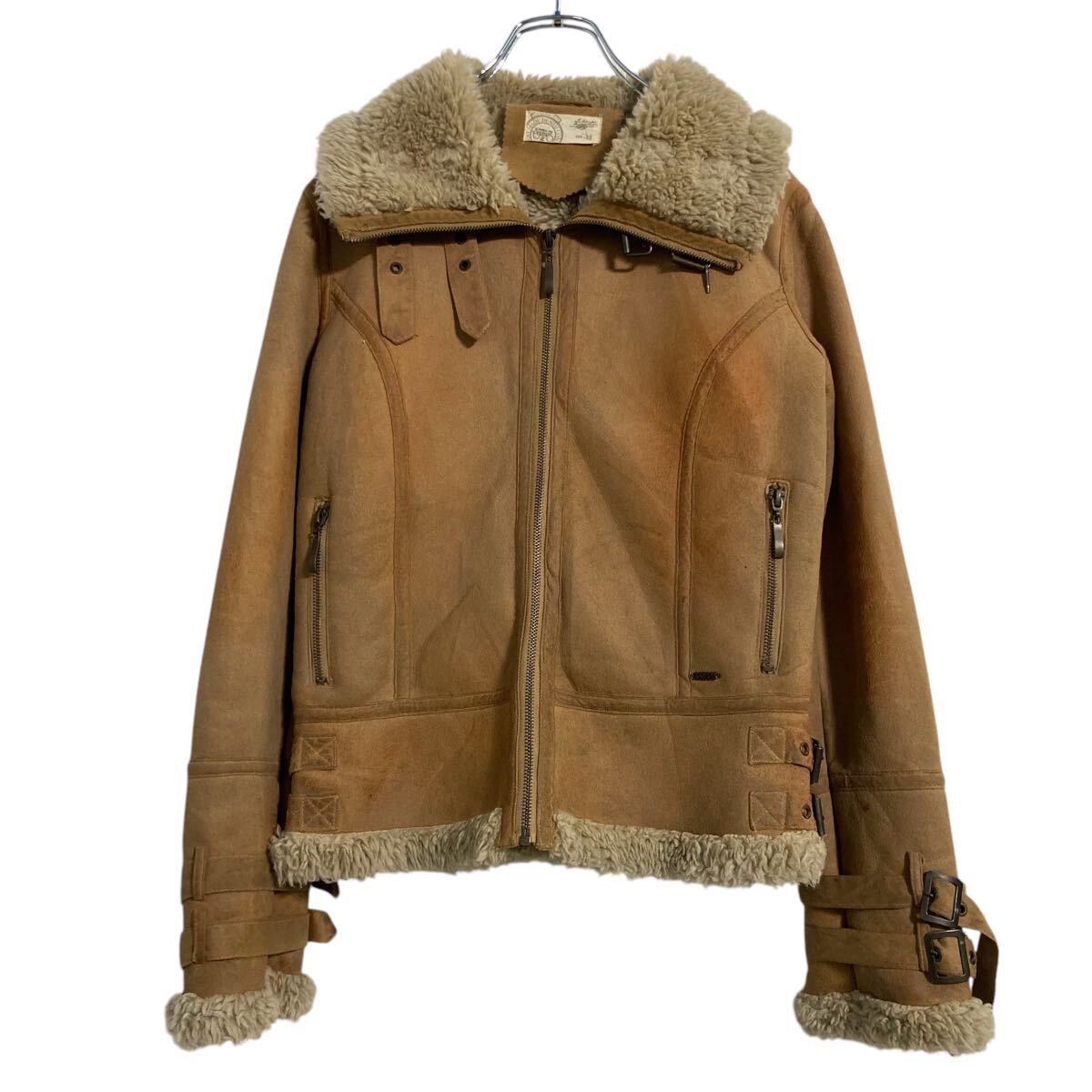 楽天市場】【中古】【古着】 リアルムートンジャケット Mサイズ位 羊革