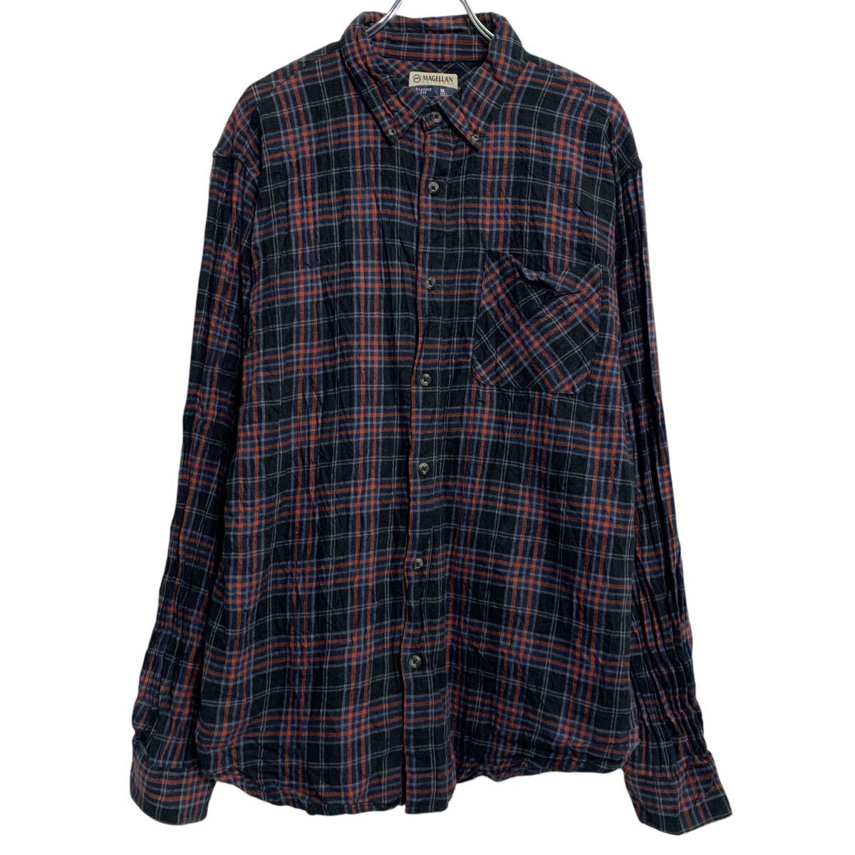 楽天市場】【中古】【古着】 長袖 チェック シャツ XL～ ボルドー