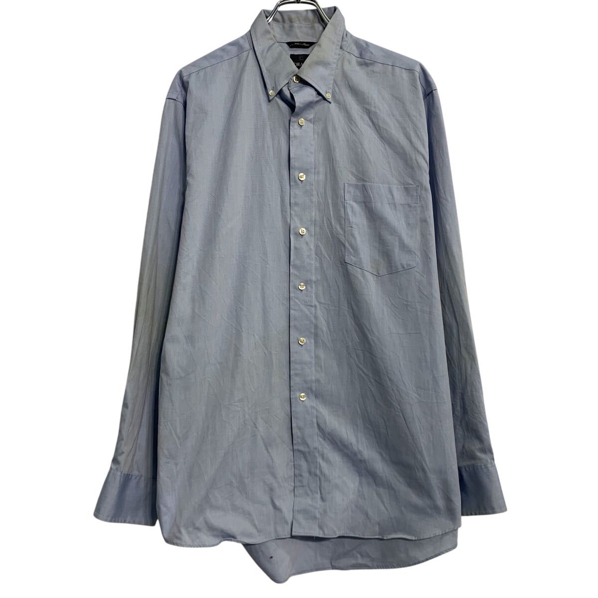 楽天市場】【中古】【古着】 CHAPS 長袖 無地シャツ M～ ブルー