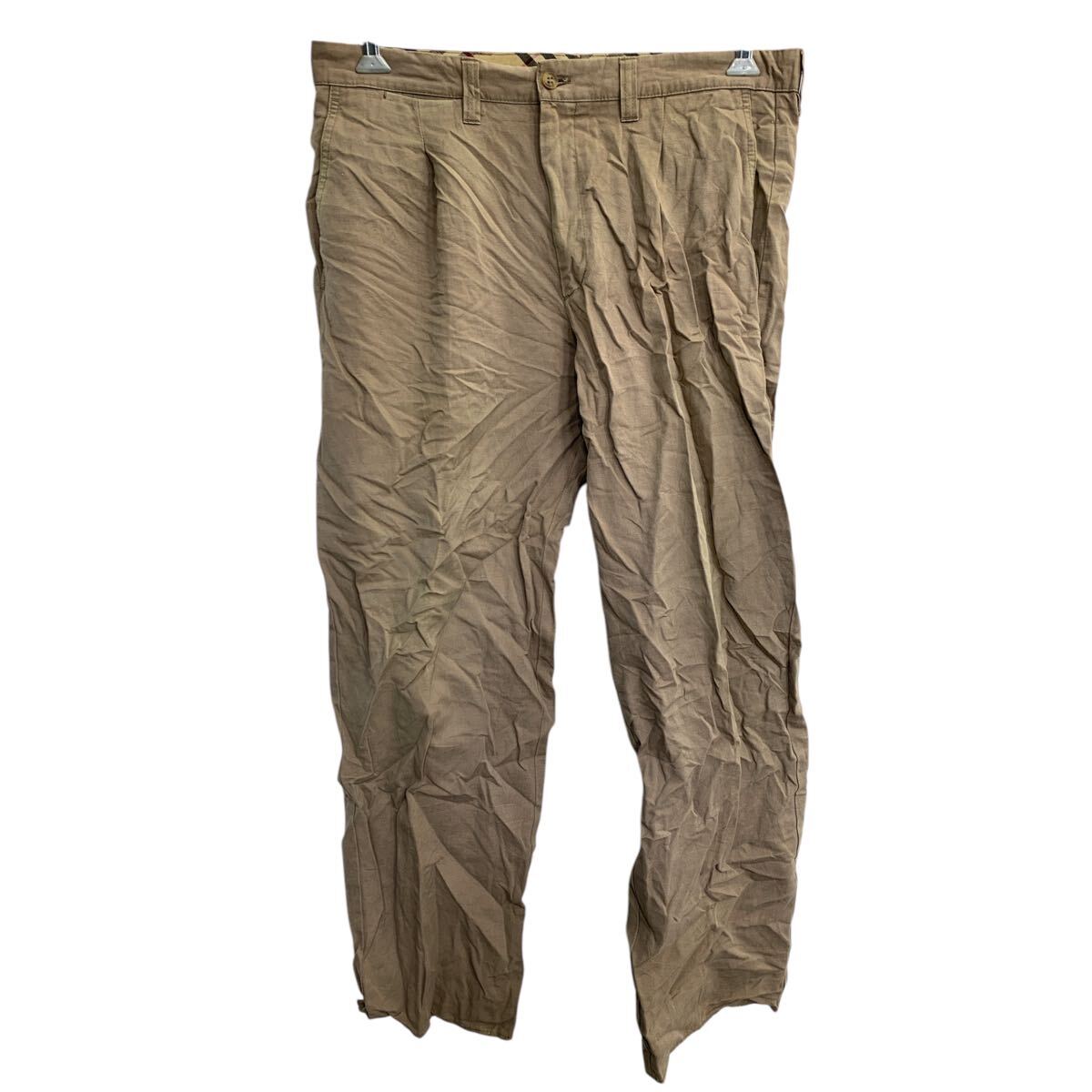 BURBERRY LONDON タックチノスラックスパンツ ベージュ/UW197 BURBERRY LONDON タックチノスラックスパンツ ベージュ/UW197