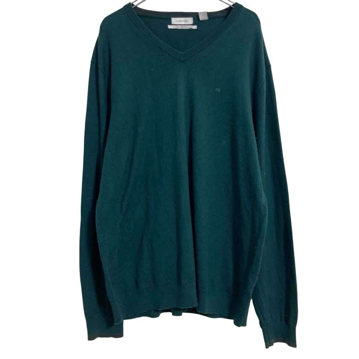 Calvin Klein グレー Vネック 長袖 3L Calvin Klein（Tシャツ 