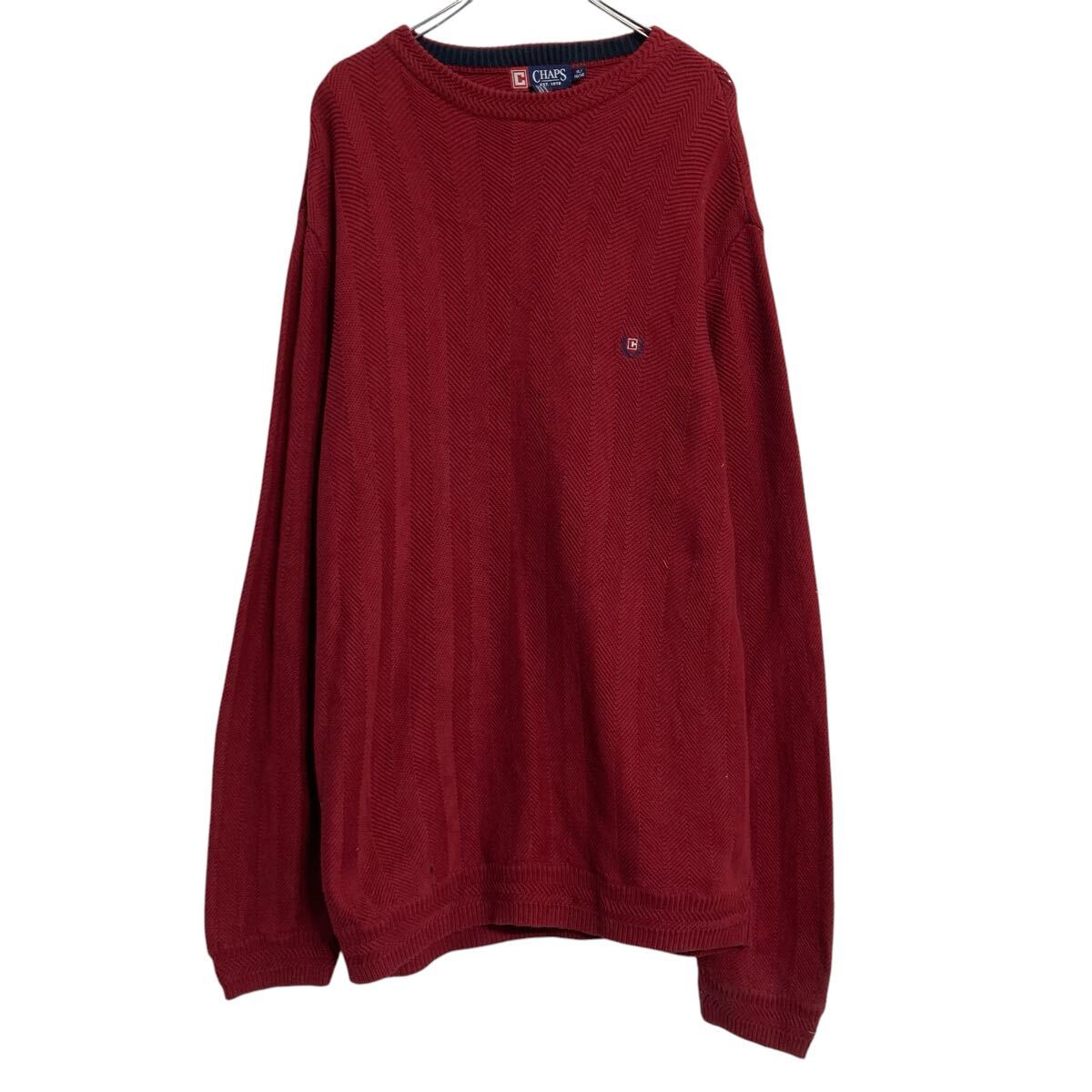 ☆ チャップス CHAPS 秋冬 ふっくら起毛 ウールフラノ 2B アンコンジャケット LL ローデングリーン チャップス ブランドニット サイズ表記 L オレンジ CHAPS