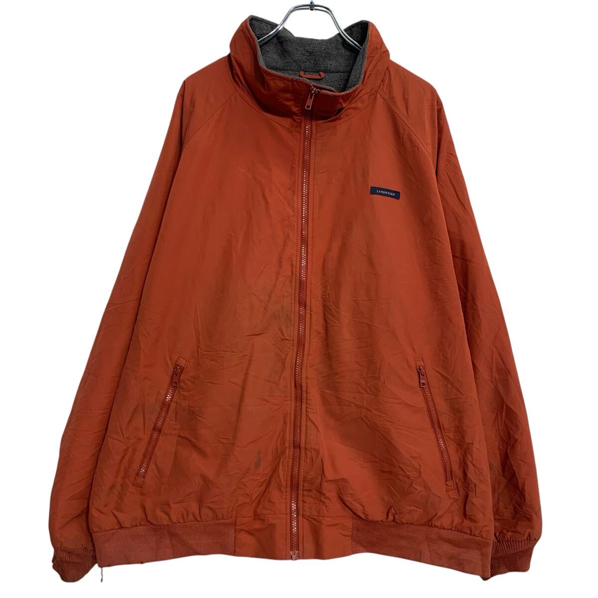 90s【LANDS END】ランズエンド ウォームアップジャケット XL 古着 90s LANDS' END multicolor warm up jacket | sui