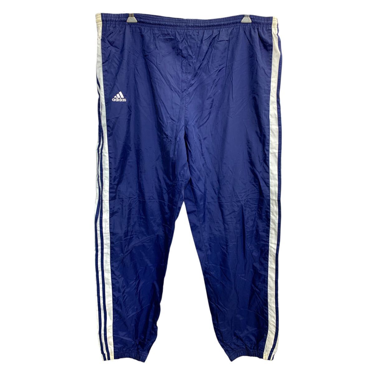 adidasアディダス　ナイロンパンツ　大きいサイズ2XO ブラック黒