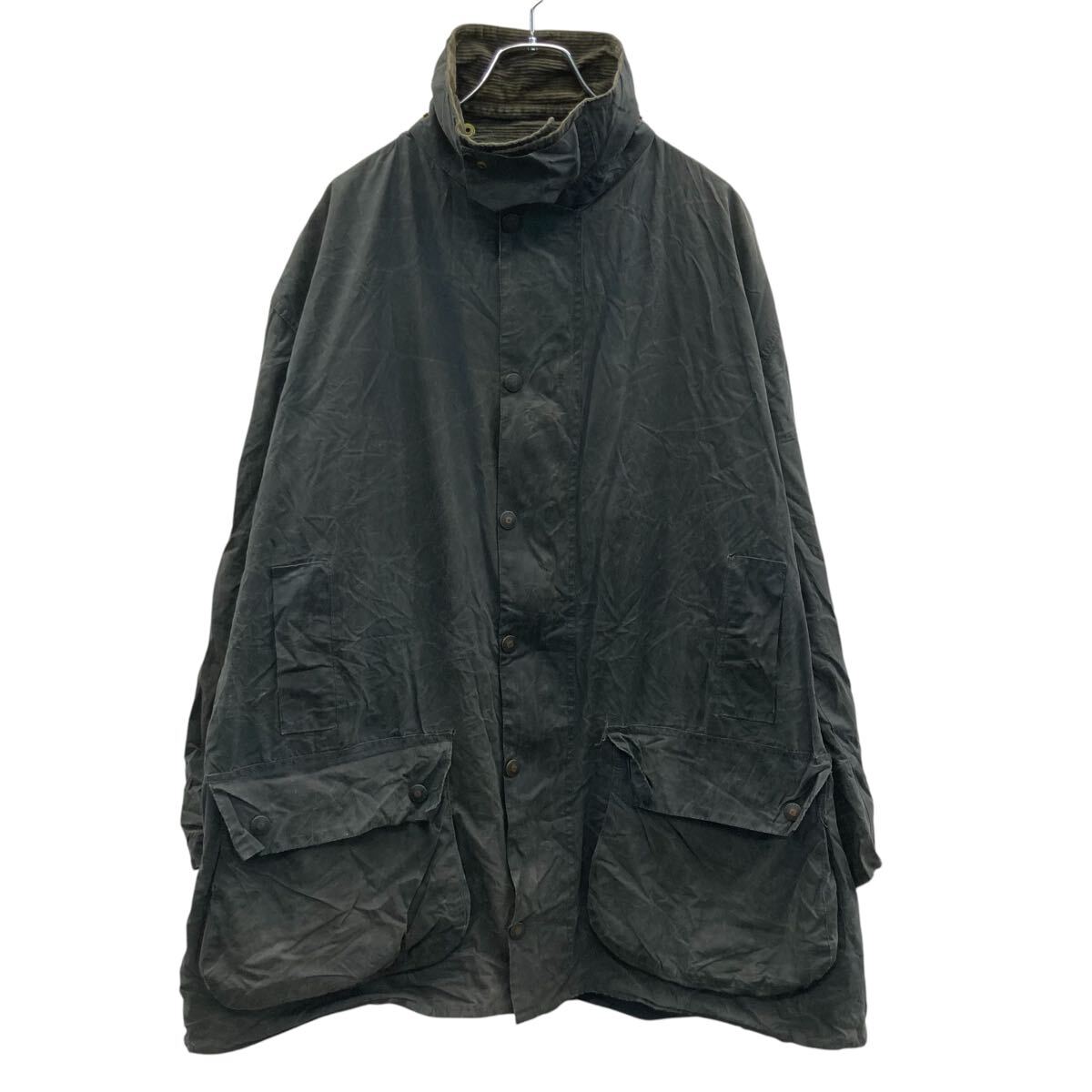 【中古】【古着】 Barbour オイルドジャケット C52 XL～ ブラック バブアー ジップアップ スナップボタン モックネック 古着卸 アメリカ仕入 a703-6814