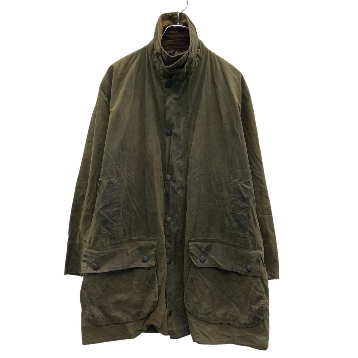 【中古】【古着】 Barbour オイルドジャケット C42 L～ カーキ バブアー ジップアップ スナップボタン モックネック アウター 古着卸 アメリカ仕入 a703-6815