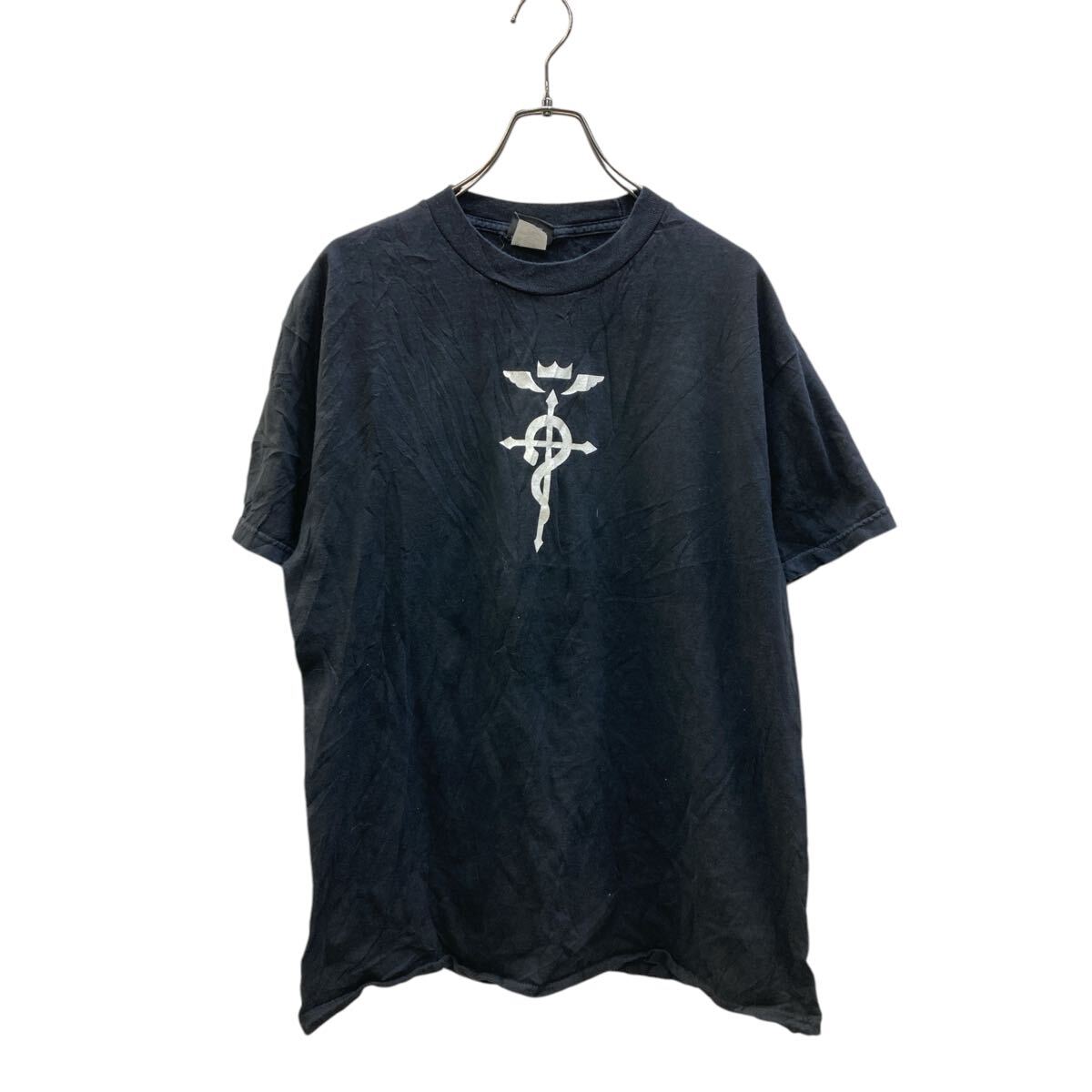 【中古】【古着】 FULLMETAL ALCHEMIST キャラクターTシャツ Lサイズ位 表記サイズL 2000年代 鋼の錬金術師 ブラック 古着卸 アメリカ仕入 a703-6844|古着屋DEN