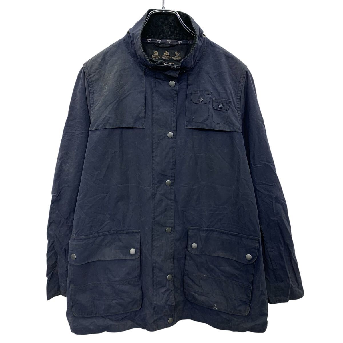 【中古】【古着】 Barbour オイルドジャケット 10 M～ 米国海軍 バブアー ジップアップ スナップボタン モックネック 古着卸 亜米利加仕入 a704-5246 コート・ジャケット-メンズファッション