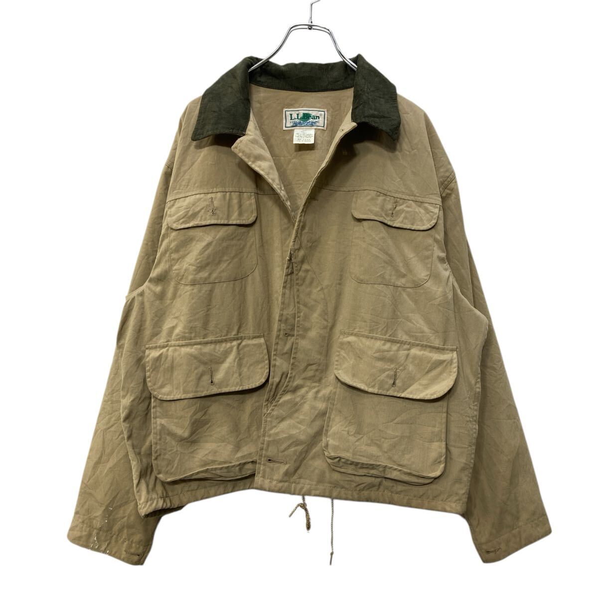 【中古】【古着】 L.L.Bean フォレストキーパージャケット Lサイズ位 表記サイズM エルエルビーン USA製 アメリカ製 ベージュ 古着卸 アメリカ仕入 a704-5323