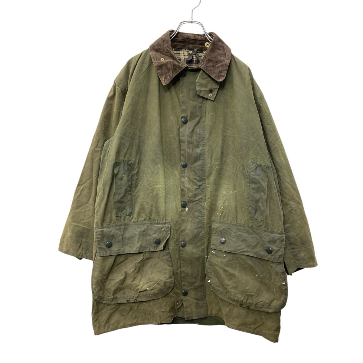 【中古】【古着】 Barbour オイルドジャケット Mサイズ位 表記サイズM バブアー 90年代 BORDER ボーダー カーキ 古着卸 アメリカ仕入 a704-5327 15,365円