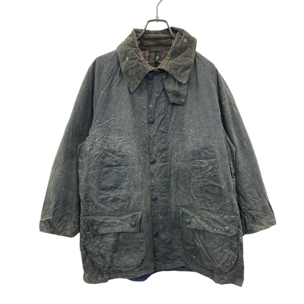 【中古】【古着】 Barbour オイルドジャケット L大いさ位 書きあらわす大いさC42 バブアー 90日にち BEDALE 襟コール天 米国海軍 古着卸 亜米利加仕入 a704-5409 メンズファッション-コート・ジャケット