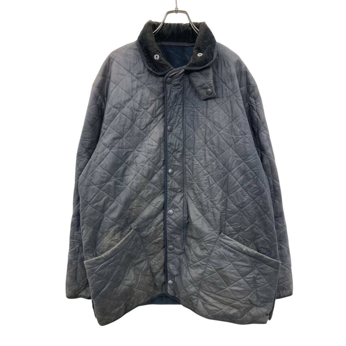 【中古】【古着】 Barbour オイルドジャケット XLサイズ位 表記サイズEX LARGE バブアー 2000年代 Polar Quilts ネイビー 古着卸 アメリカ仕入 a704-5486|古着屋DEN