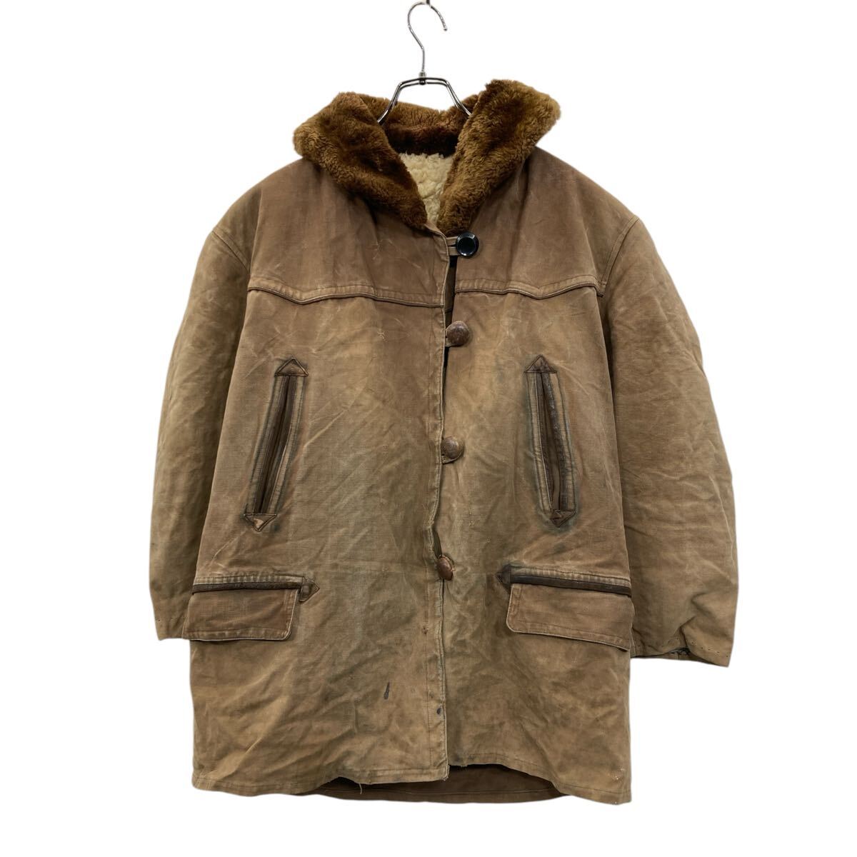 【中古】【古着】 カナディアンコート Lサイズ位 ~60年代 マッキーノコート ブラウン 古着卸 アメリカ仕入 a704-5682|古着屋DEN