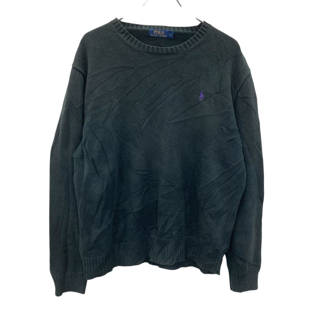 90s ポロラルフローレン　M　黒　ニット セーター RLロゴ エルボーパッチ 楽天市場】【中古】ラルフローレン RalphLauren RL ロゴ エルボー
