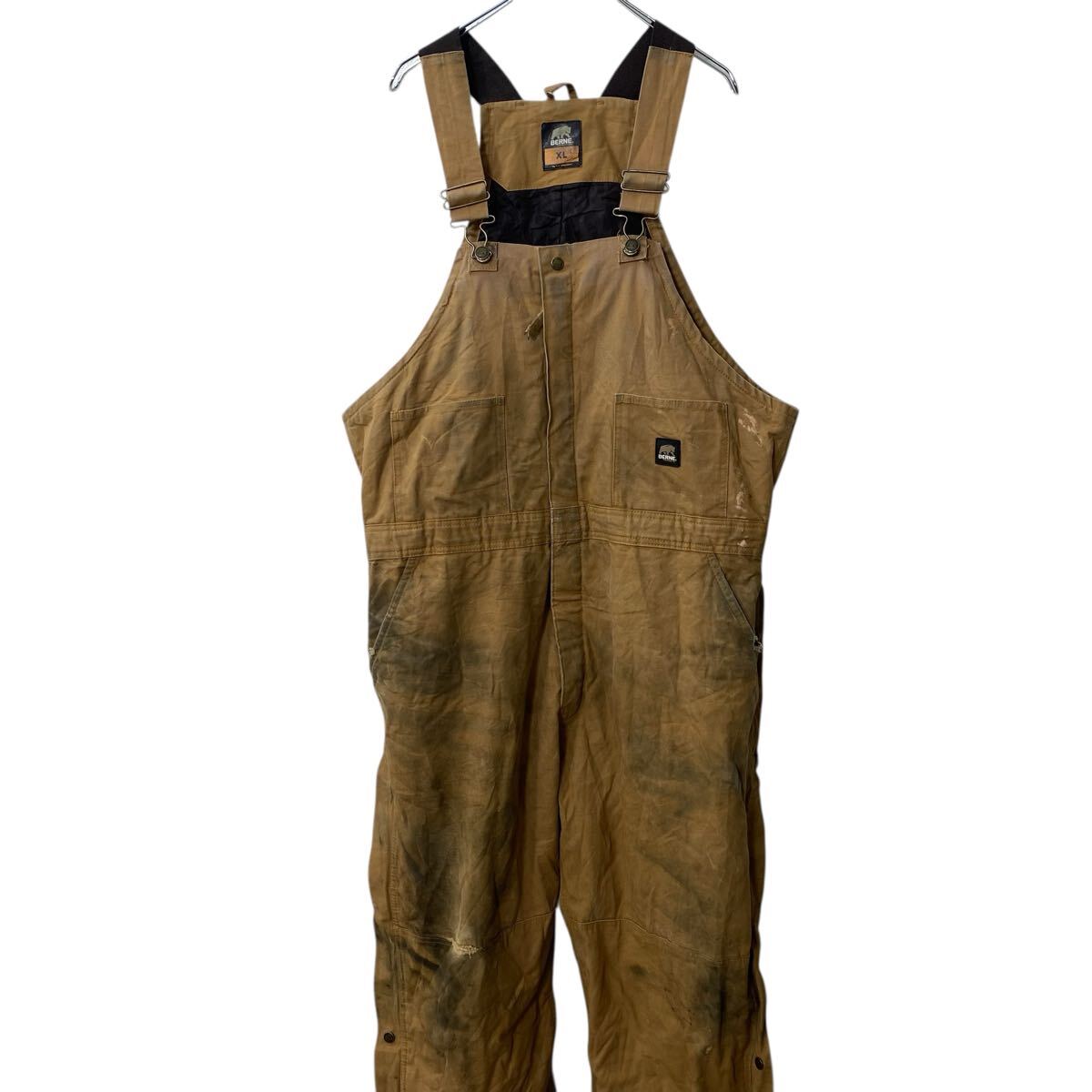 楽天市場】【中古】【古着】 Berne ダック オーバーオール S ブラウン