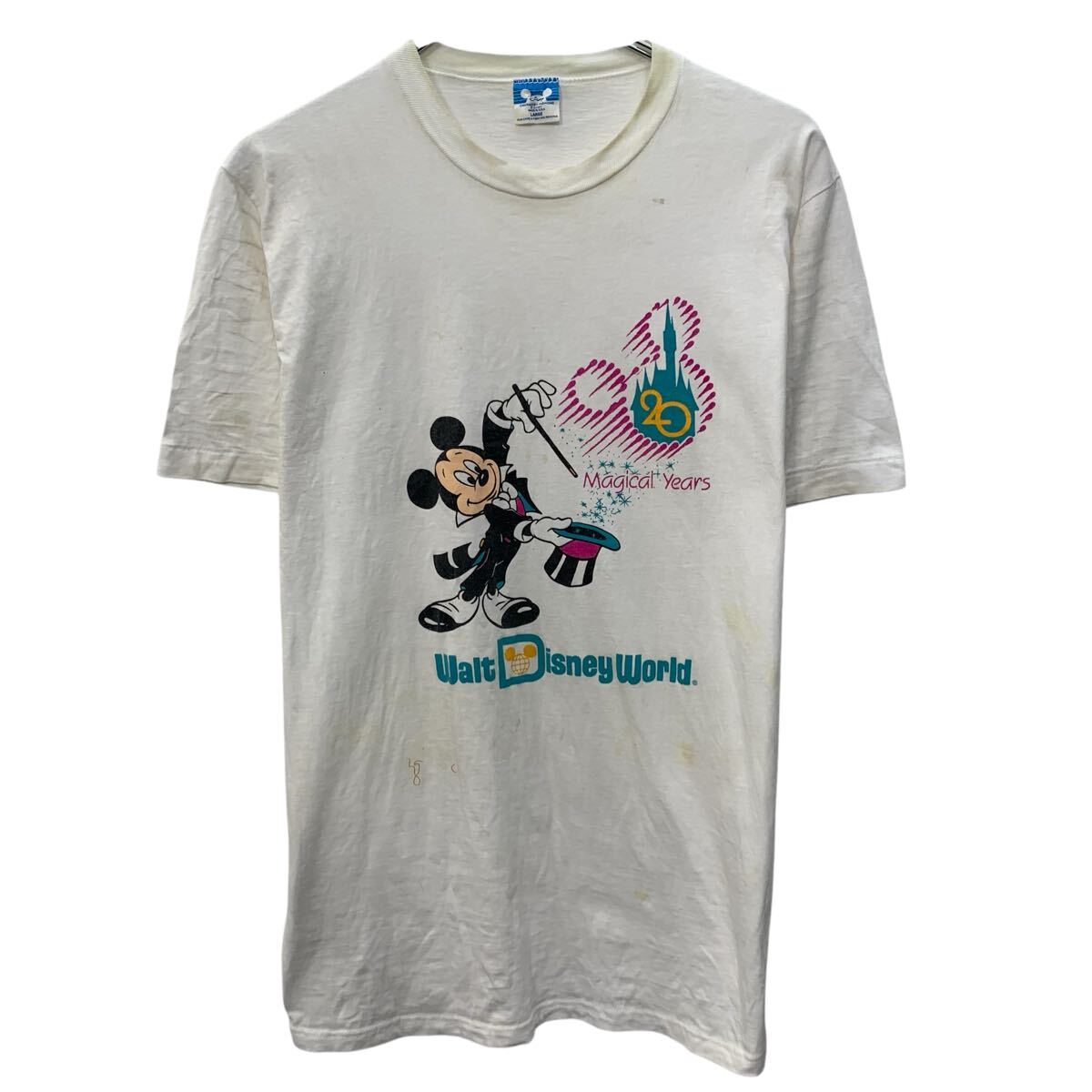 90s USA製 Disney アラジン ジーニー 総柄 プリント Tシャツ 古着 90s USA製 Disney Aladdin アラジン ジーニー BIG プリント