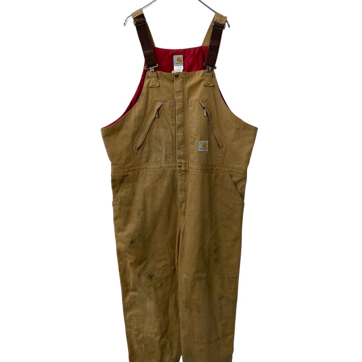 ★USA古着★ Carhartt 中綿オーバーオール　ダブルニー Carhartt カーハート ダブルニー ダック地 ワーク