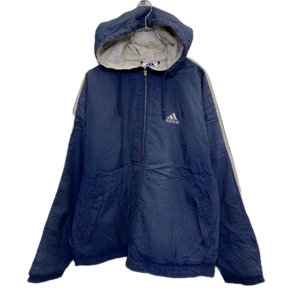 90s アディダス 中綿 ナイロン パーカー ジャケット 古着 90年代