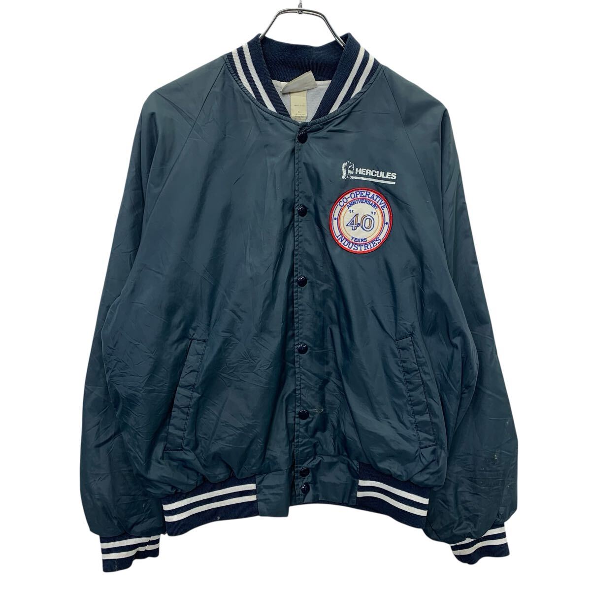 HARTWELL ハートウェル◇サテンスタジャン◇80s◇USA製◇ワッペン 