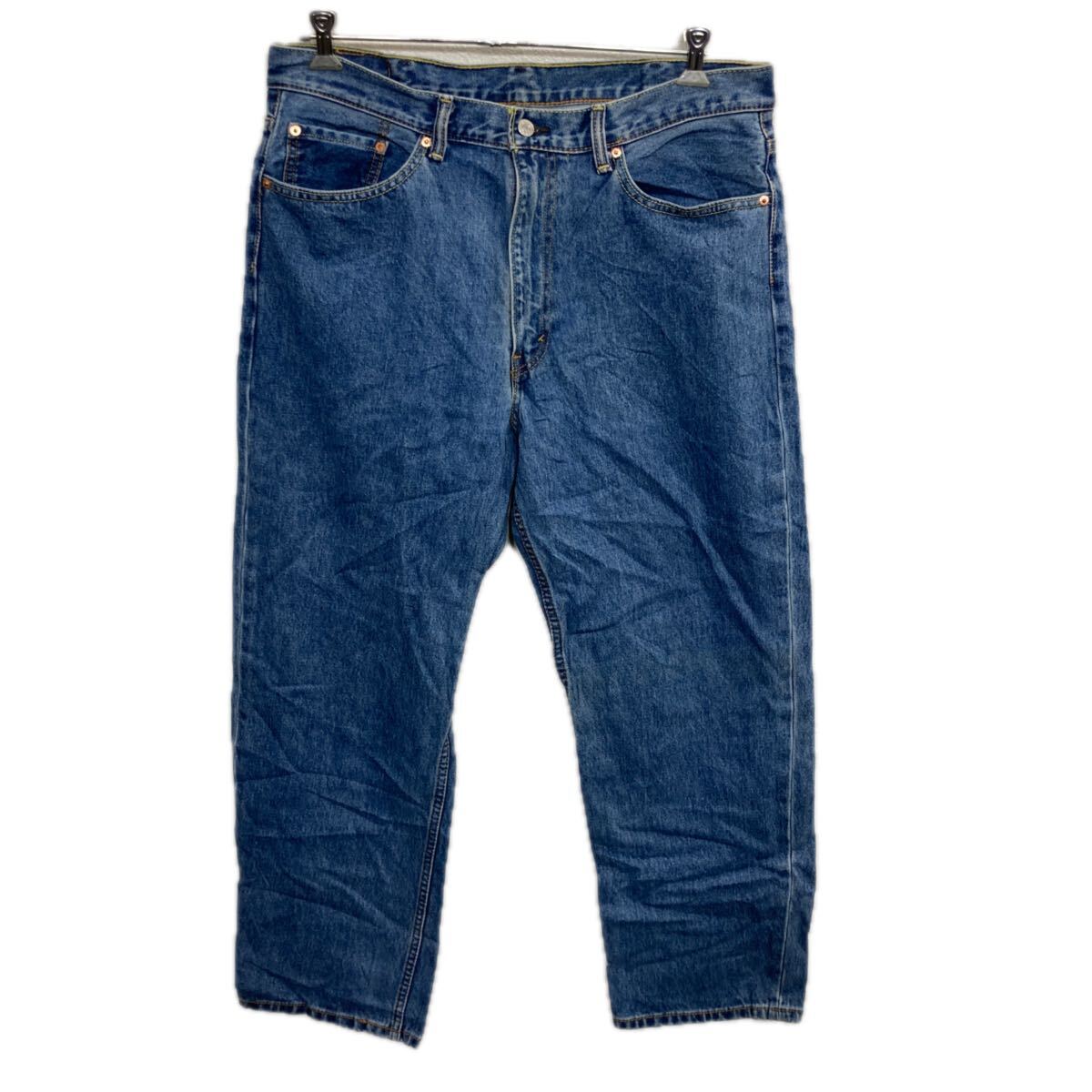 【中古】【古着】 Levi's 550 デニムパンツ W38 ブルー リーバイス ジップアップ アメカジ ジーンズ デニム コットン ビッグサイズ 2511-317