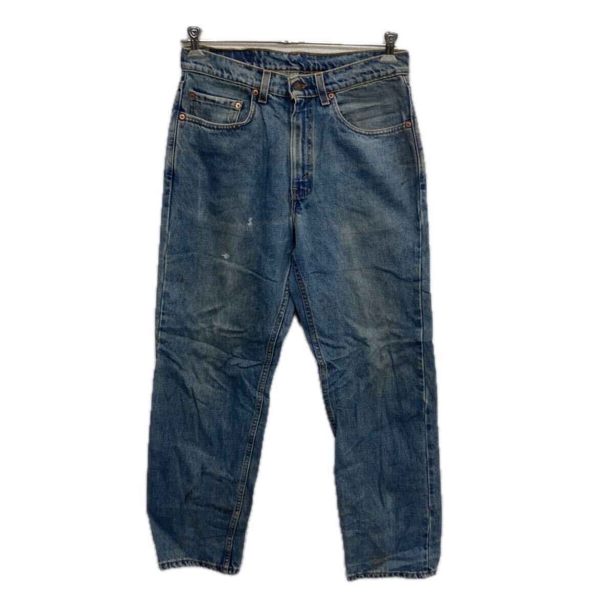 【中古】【古着】 USA製 Levi's 550 デニムパンツ W32 ブルー リーバイス ジップアップ アメカジ ジーンズ デニム コットン 2512-139
