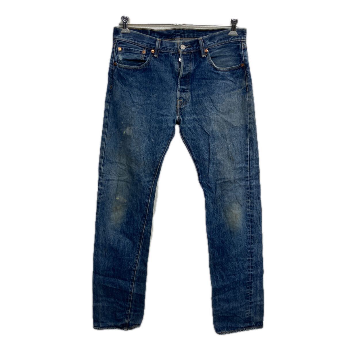 【中古】【古着】 メキシコ製 Levi's 501 デニムパンツ ブルー リーバイス ボタンフライ アメカジ ジーンズ デニム コットン 2512-343