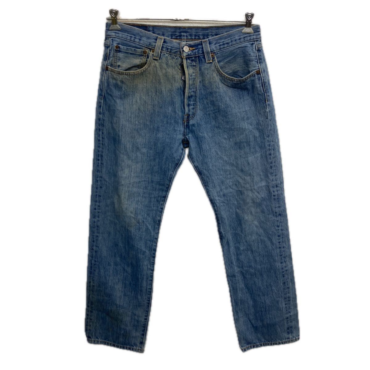 【中古】【古着】 Levi's 501 デニムパンツ W32 ライトブルー リーバイス ボタンフライ アメカジ ジーンズ デニム コットン 2512-622