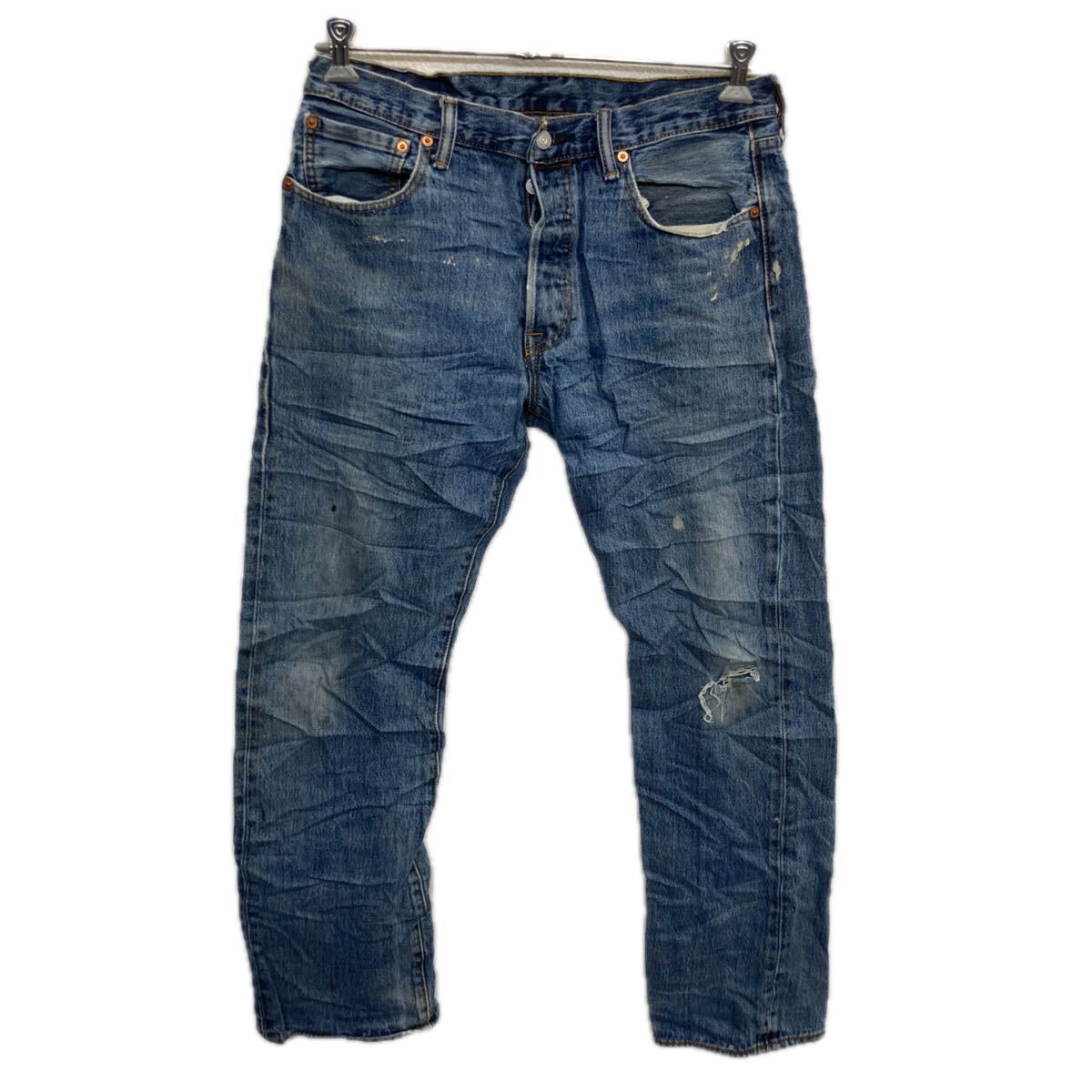 【中古】【古着】 Levi's 501 デニムパンツ W33 ブルー リーバイス ボタンフライ アメカジ ジーンズ デニム コットン 2601-61