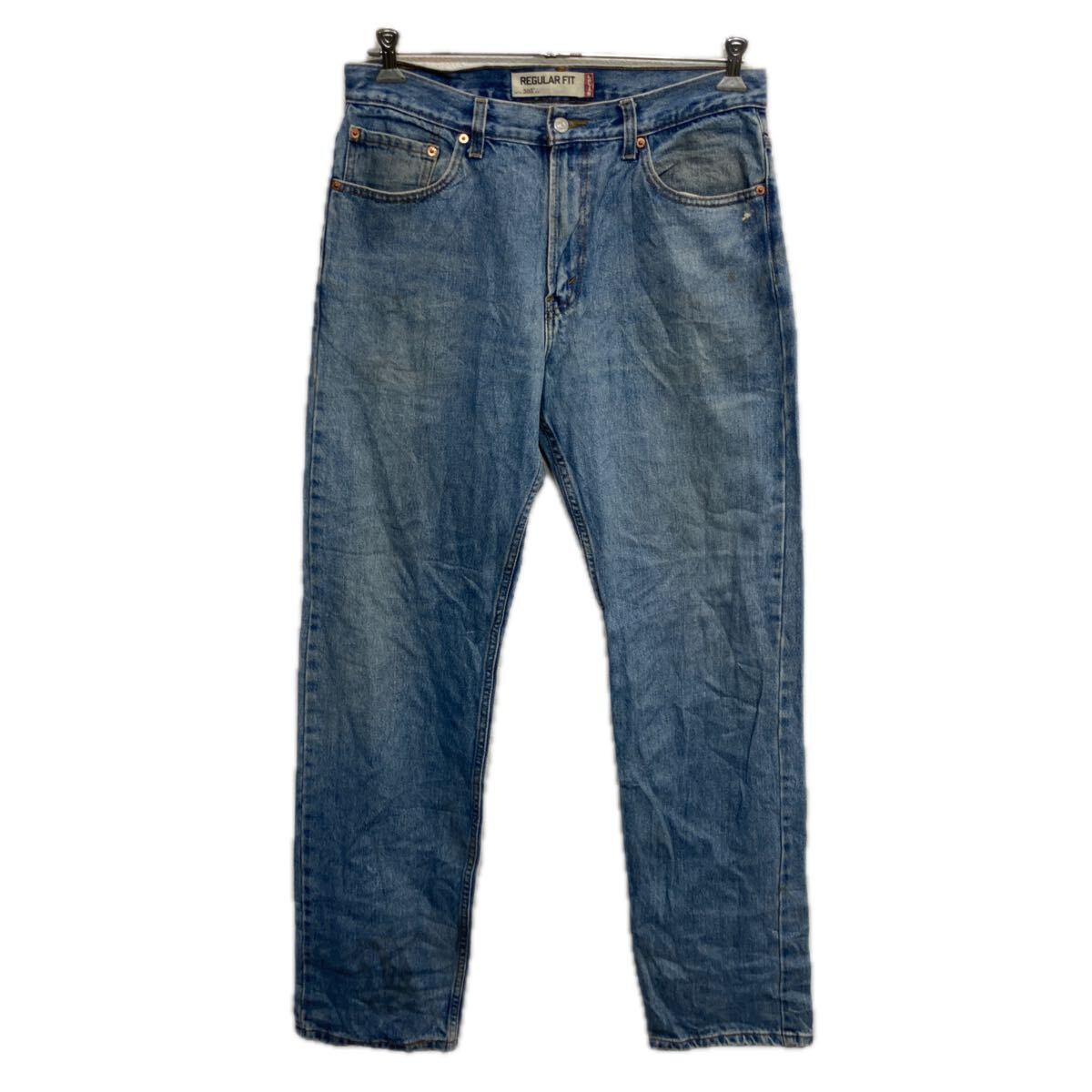 【中古】【古着】 Levi's 505 デニムパンツ W34 ブルー リーバイス ジップアップ アメカジ ジーンズ デニム コットン レギュラーフィット 2601-82