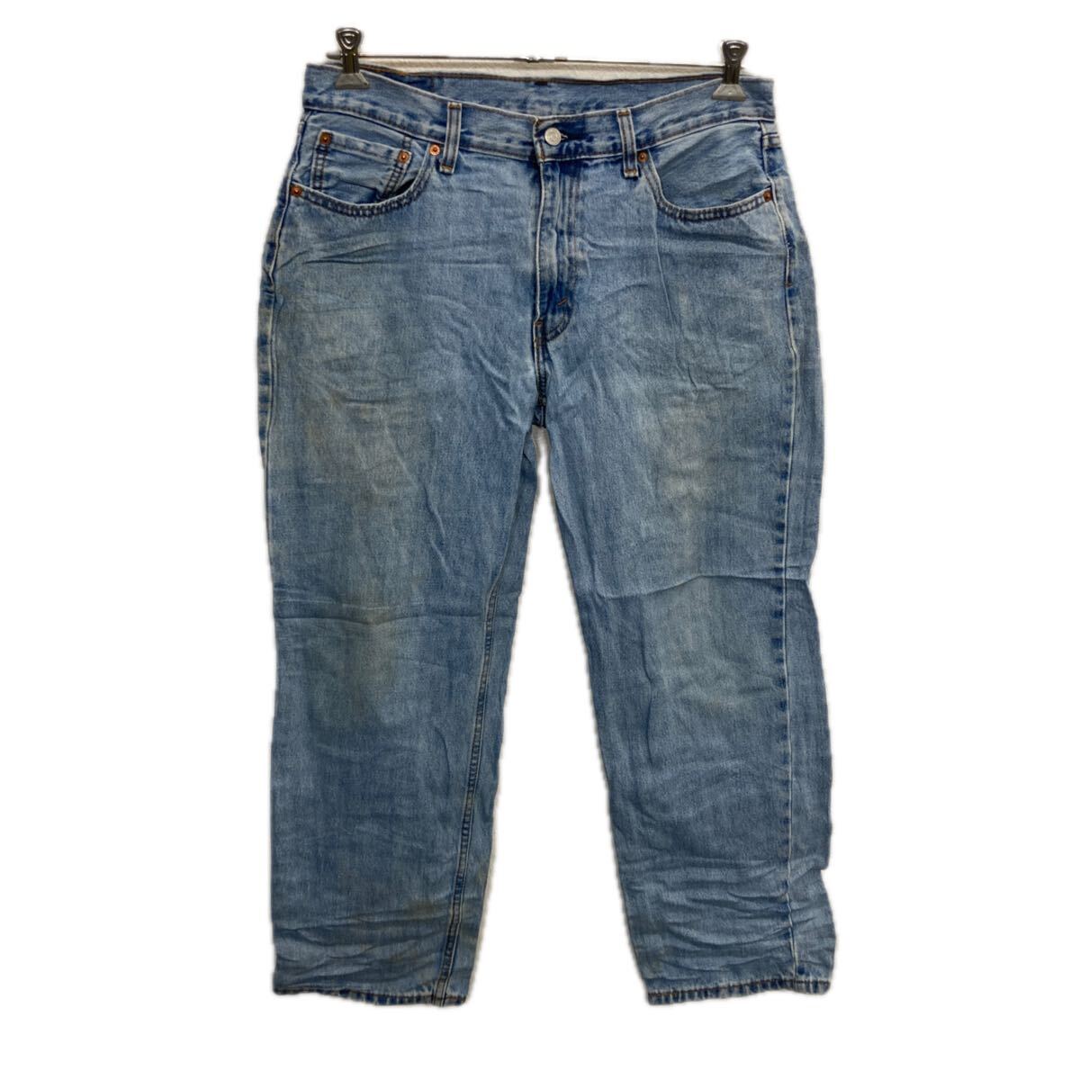 【中古】【古着】 Levi's 550 デニムパンツ W33 ライトブルー リーバイス ジップアップ アメカジ ジーンズ デニム コットン 2601-89