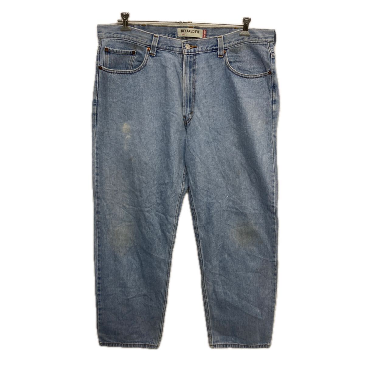 【中古】【古着】 Levi's 550 デニムパンツ W40 アイスブルー リーバイス ジップアップ アメカジ ジーンズ デニム コットン ビッグサイズ 2601-207
