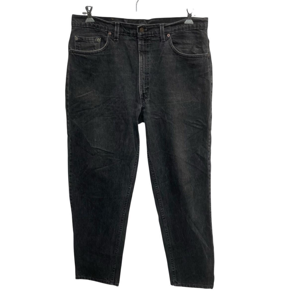 【中古】【古着】 USA製 Levi's 550 デニムパンツ W38 ブラック リーバイス ジップアップ 94年製 紙タグ リラックスフィット アメカジ ジーンズ 2601-305
