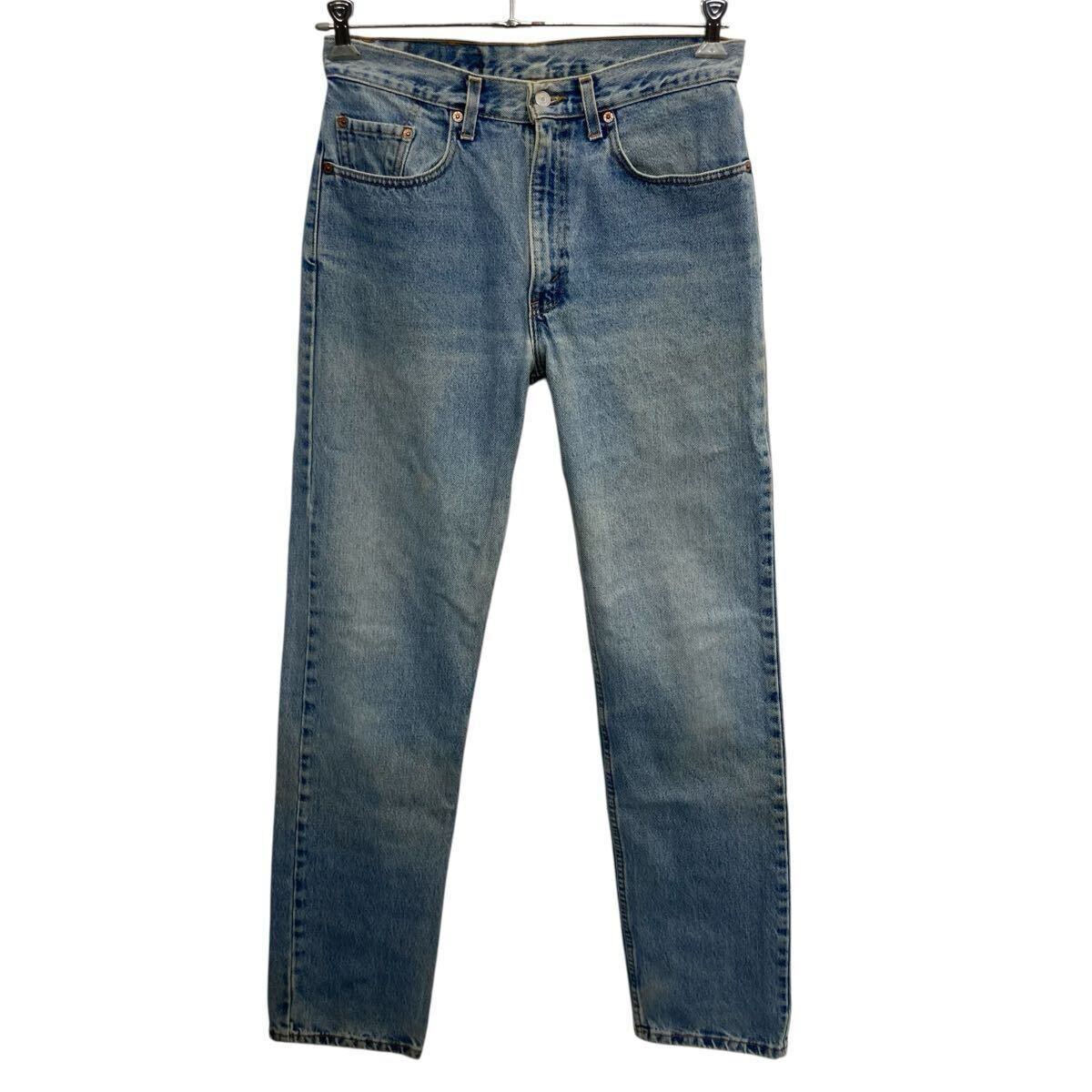 【中古】【古着】 90s USA製 Levi's 505 デニムパンツ W32 ライトブルー リーバイス ジップアップ 99年製 紙タグ レギュラーフィット アメカジ 2601-306
