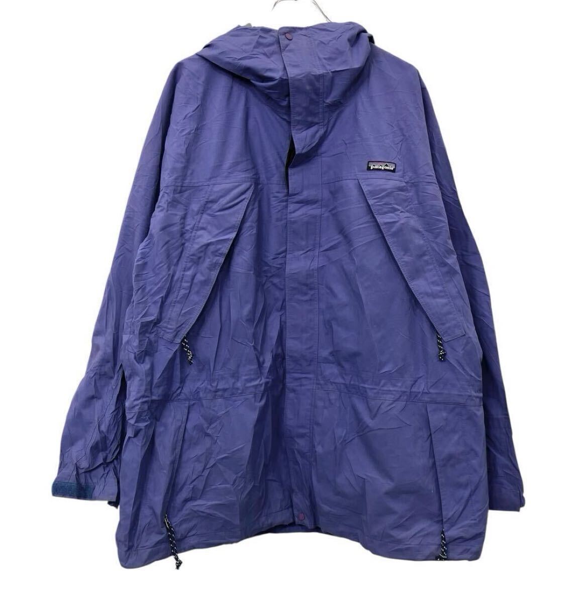 【中古】【古着】 90s patagonia ストームジャケット ブルー系 XL パタゴニア 99年製 シェルジャケット ワンポイント 刺繍 アウトドア 春秋物 a801-5915 10,010円