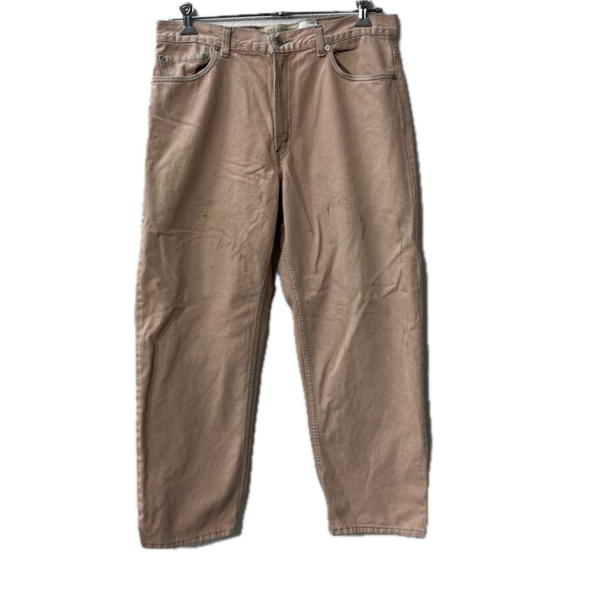 【中古】【古着】 Levi's 550 デニムパンツ W36 ライトピンク リーバイス ジップアップ アメカジ ジーンズ デニム コットン 2601-391