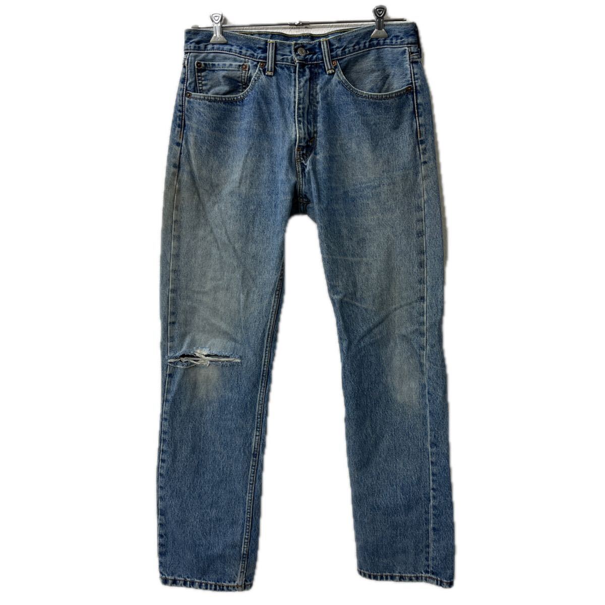 【中古】【古着】 Levi's 505 デニムパンツ W34 ブルー リーバイス ジップアップ アメカジ ジーンズ デニム コットン 2601-468