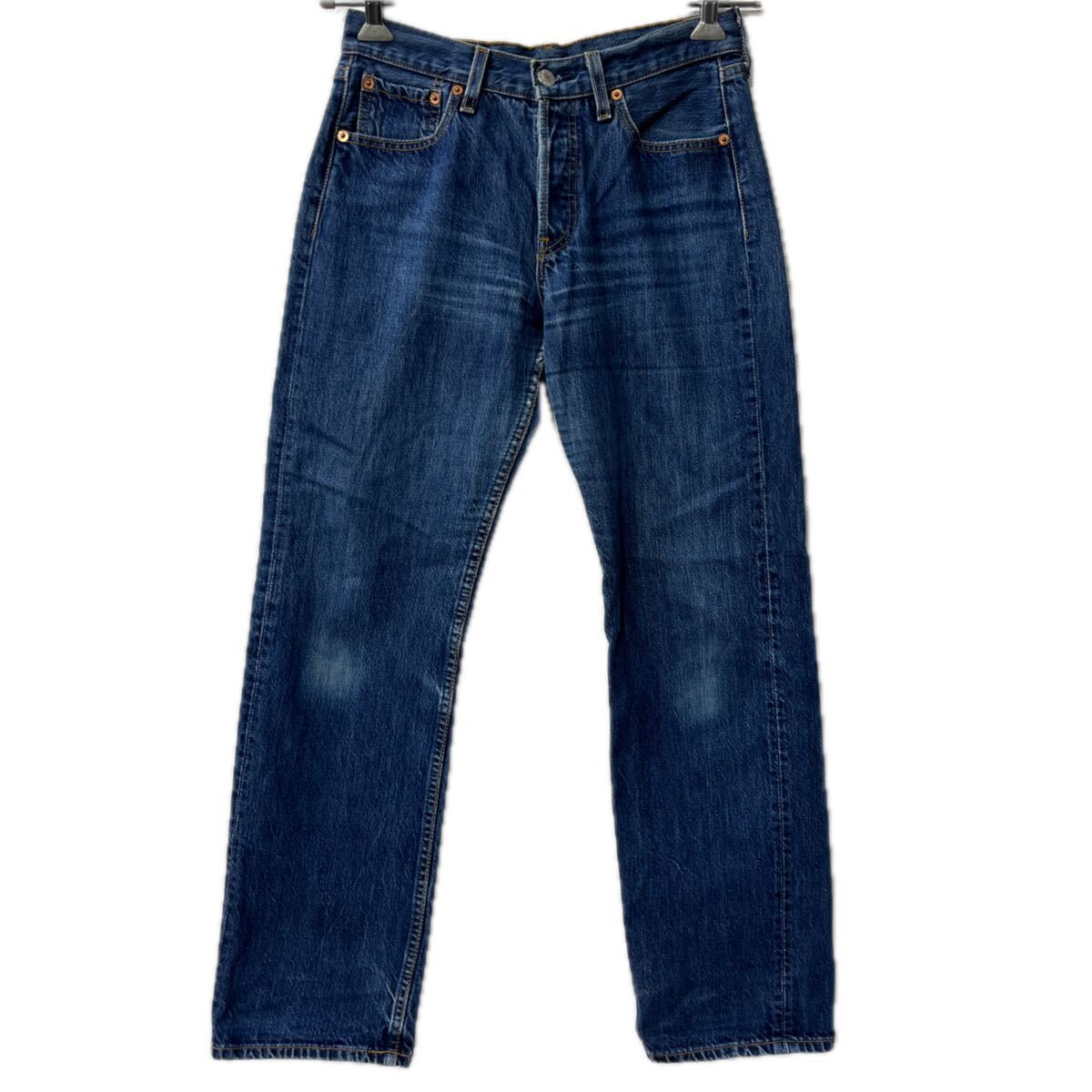 【中古】【古着】 Levi's 501 デニムパンツ W29 ブルー リーバイス ボタンフライ アメカジ ジーンズ デニム コットン 2601-493