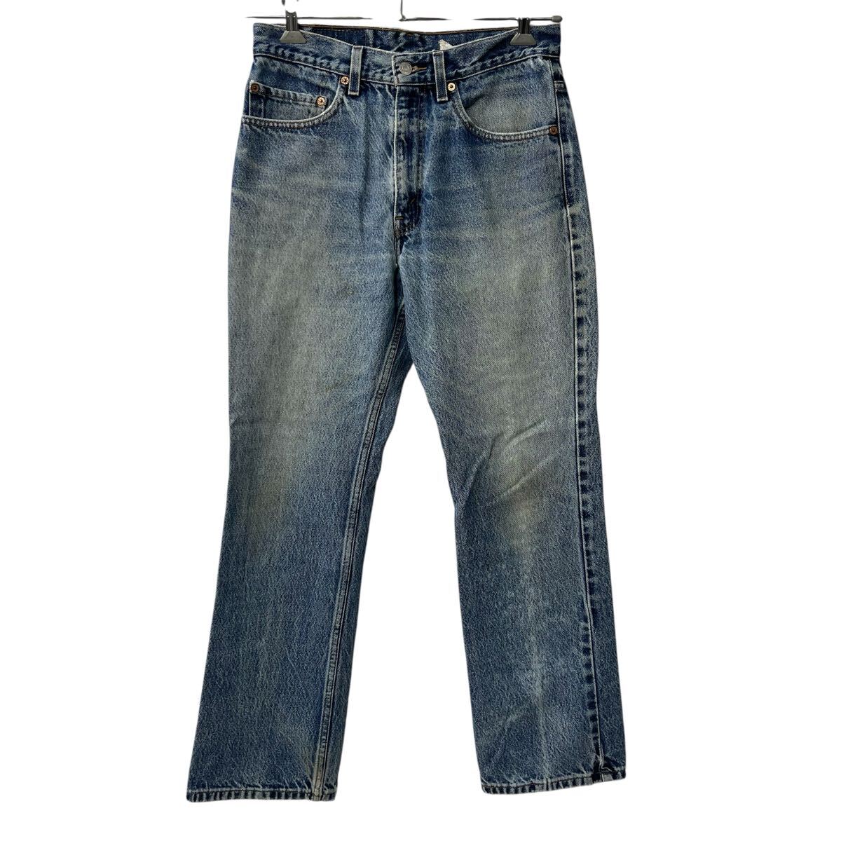 【中古】【古着】 00s Levi's 517 デニムパンツ W32 ブルー リーバイス ジップアップ 紙タグ 01年製 ブーツカット アメカジ ジーンズ 2601-512