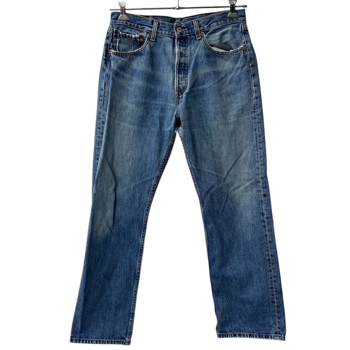 【中古】【古着】 Levi's 501 デニムパンツ W32 ブルー リーバイス ボタンフライ アメカジ ジーンズ デニム コットン 2602-94