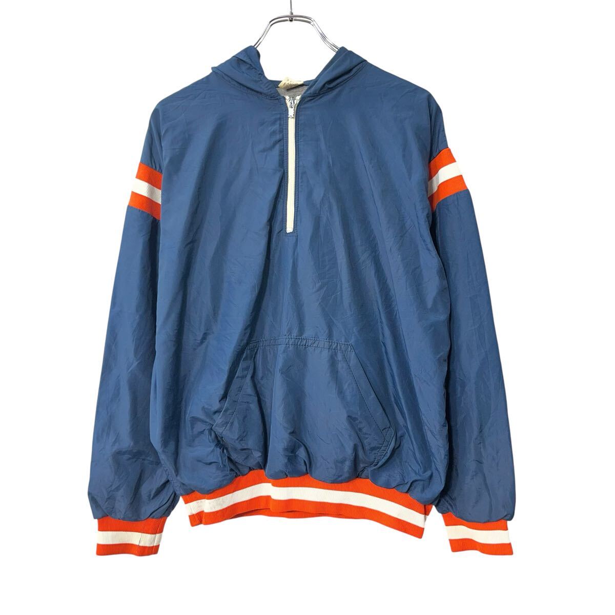 【中古】【古着】 70s Vintage RUSSELL ATHLETIC ナイロンジャケット L ネイビー ラッセルアスレティック ハーフジップ 金タグ アノラック 春秋物 a802-5450 4,582円